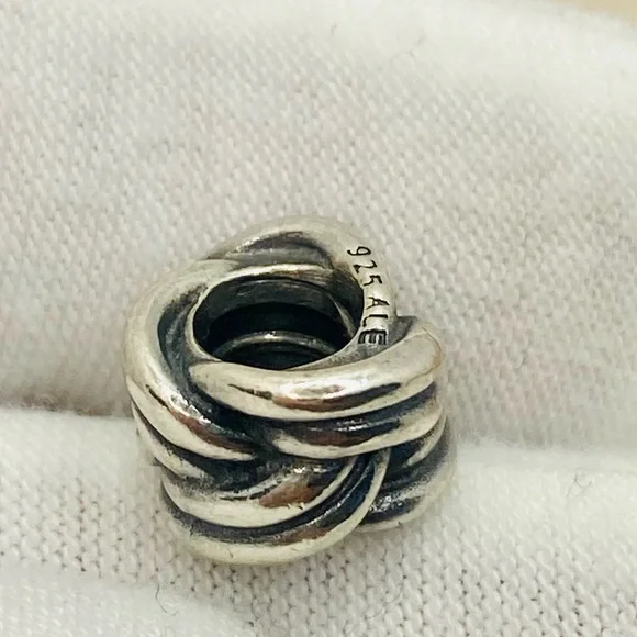 EUC Pandora 790484 Sterling Silver Forget-Me-Knot Charm - Picture 8 of 9